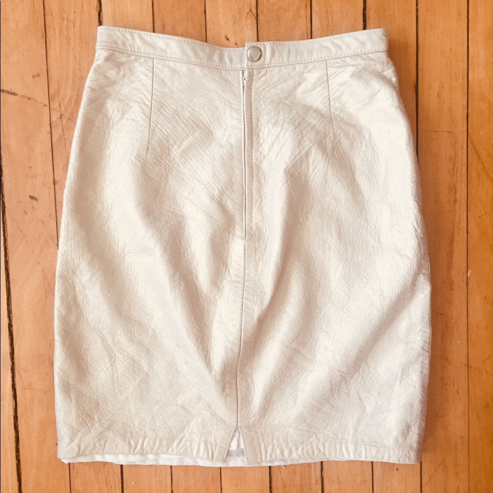 LEATHER VINTAGE Cache pencil skirt